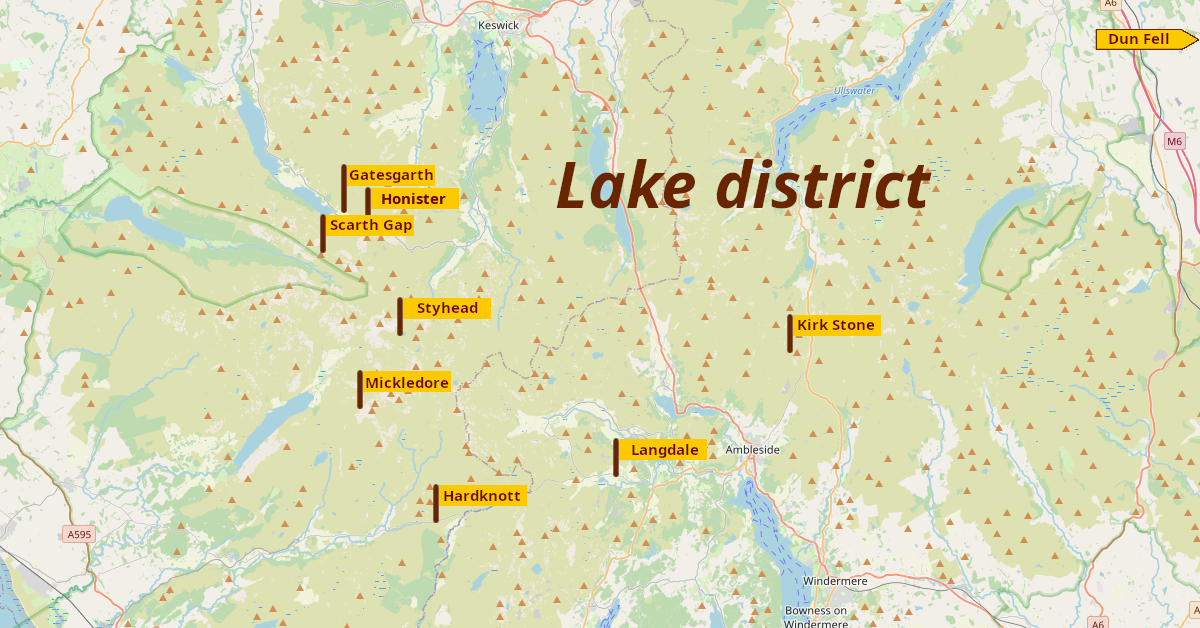 Lake district map